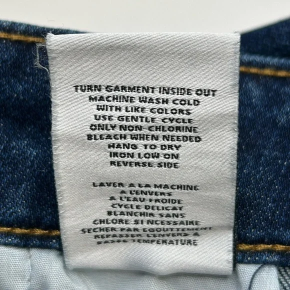 OAT NEW YORK NWT High Rise Wide Leg Jeans 10/30 Rhinestone Pocket Raw Hem - Picture 14 of 16